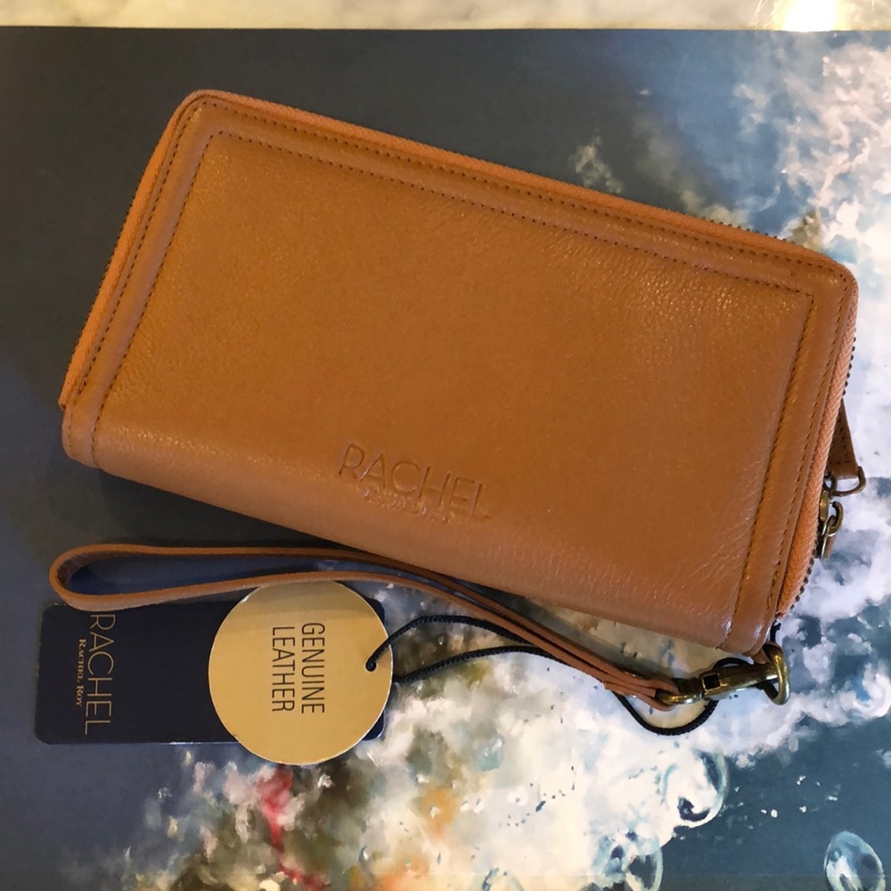 Rachel Roy Walnut Leather RFID Wallet/New
